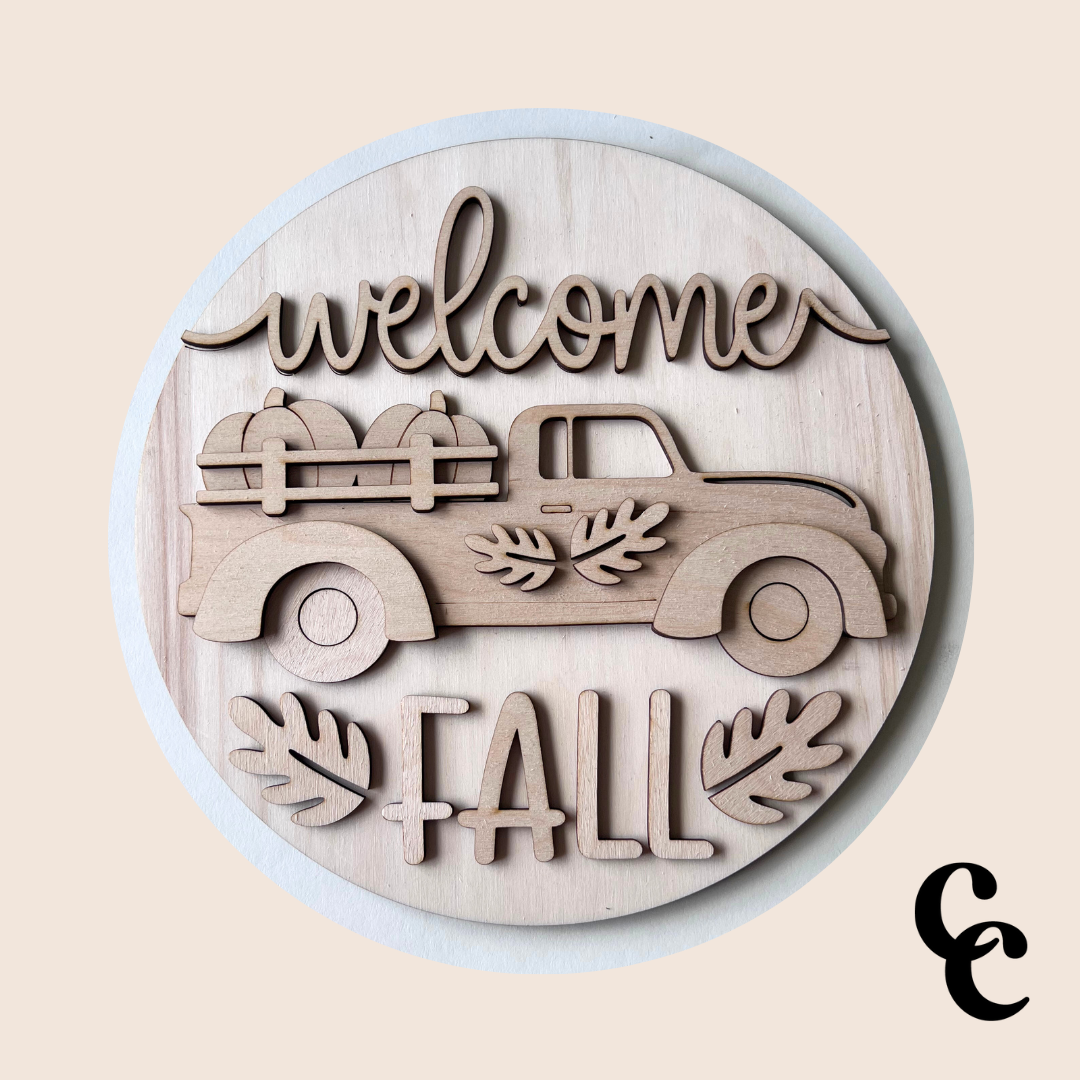 Welcome Fall Truck A4 - DIY kit