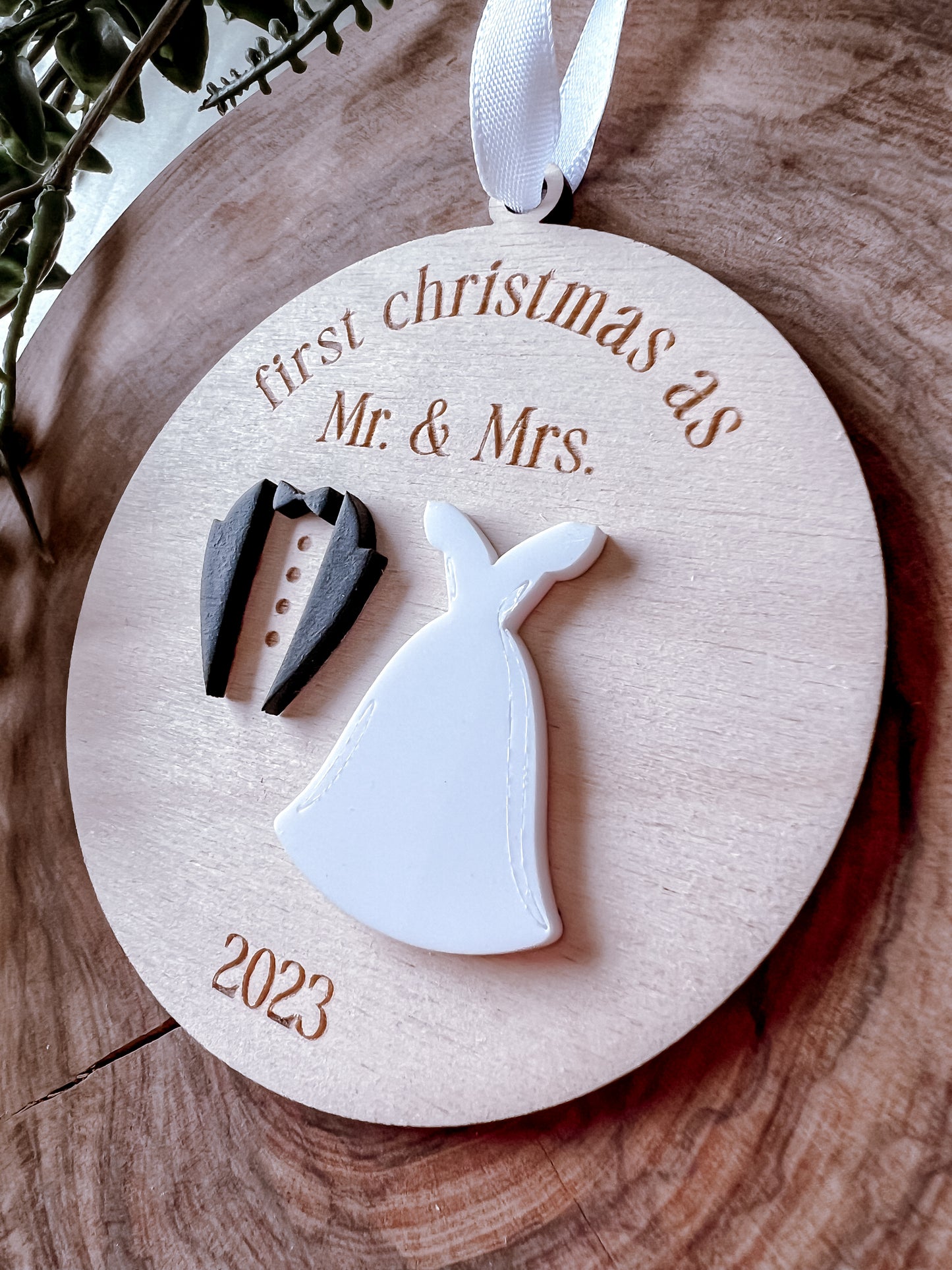 Celebrating Mr and Mrs ornament