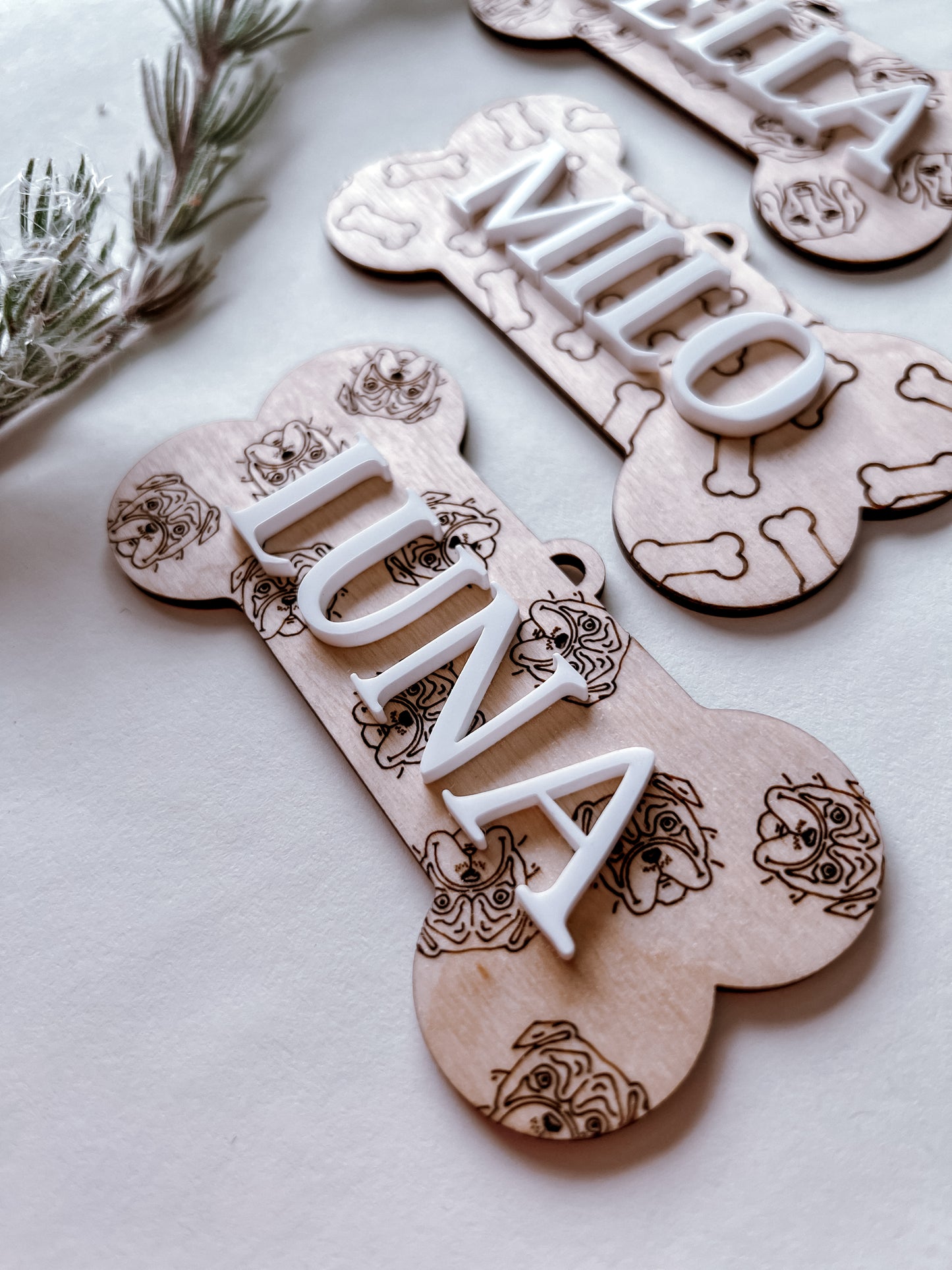Dog Bone Stocking Tag