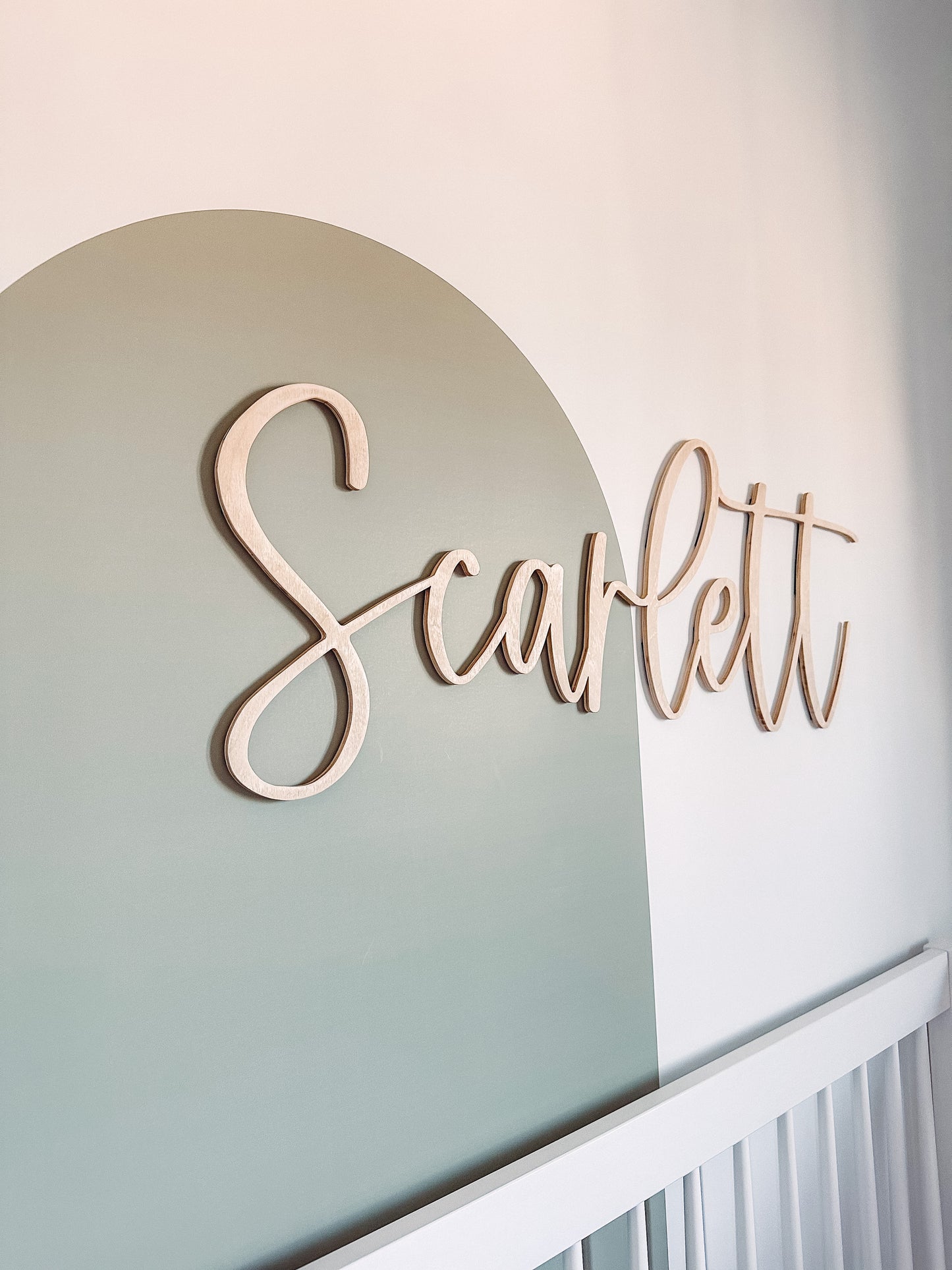 First Name Floating Wood Sign (stained wood options)