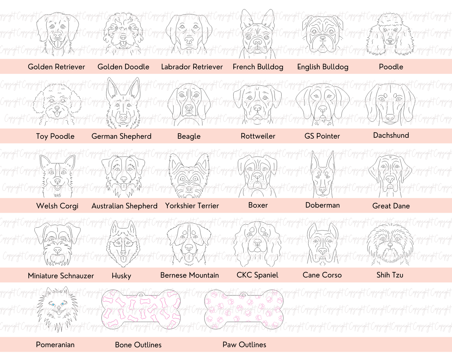 Dog Bone Stocking Tag