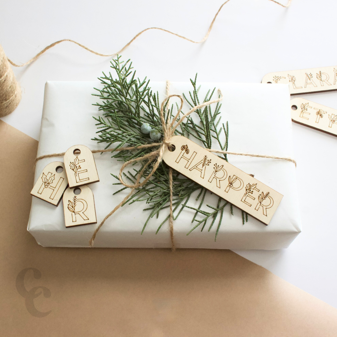 Winter Sprigs name tags