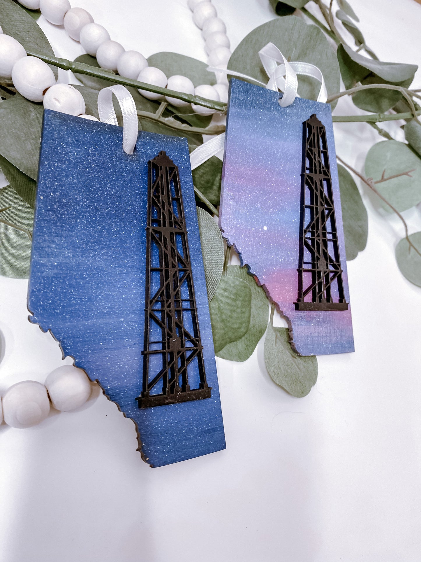 Flare stack/ Drilling Rig ornament