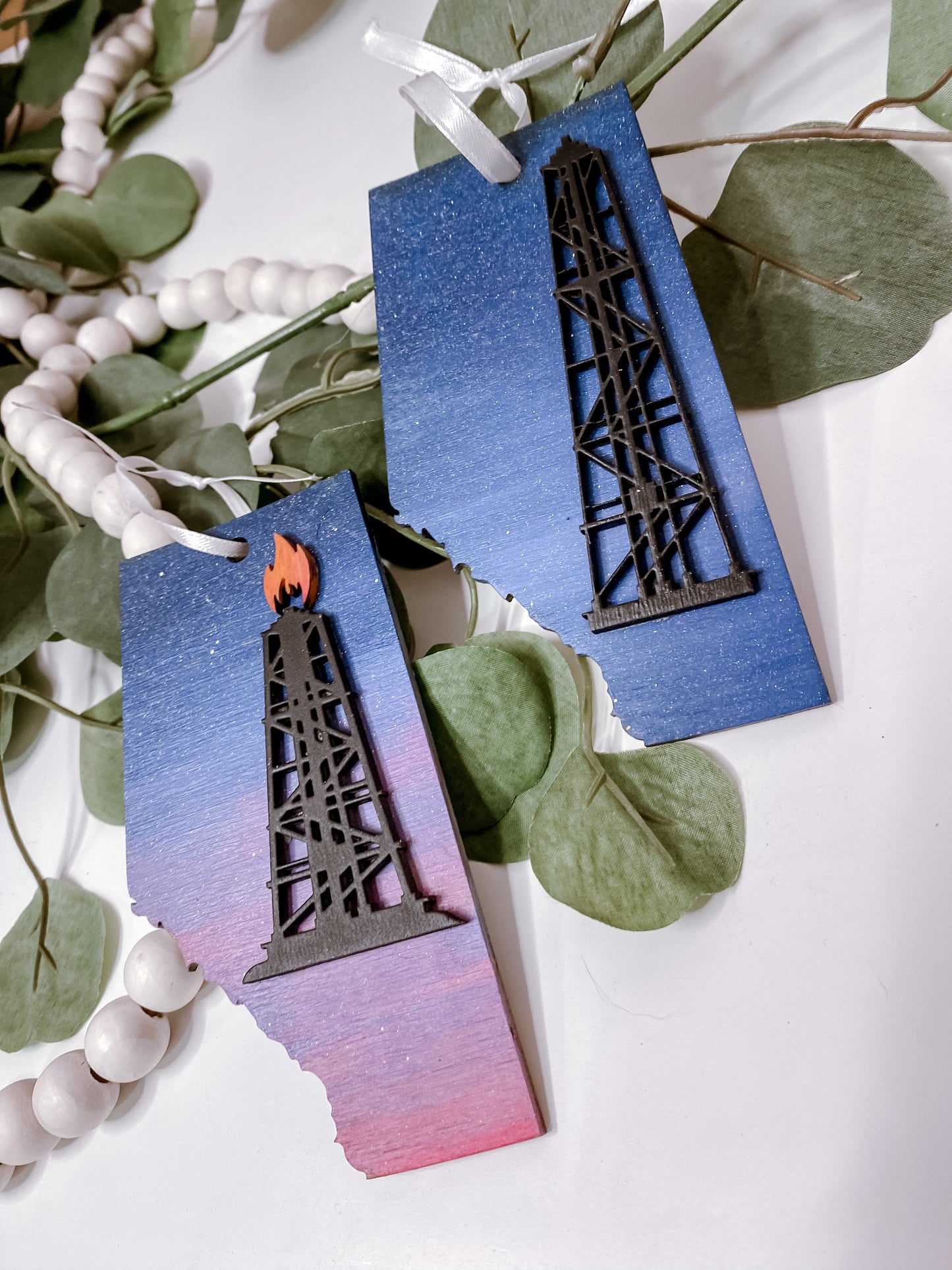 Flare stack/ Drilling Rig ornament