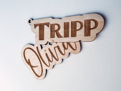 Wooden Engraved Tag