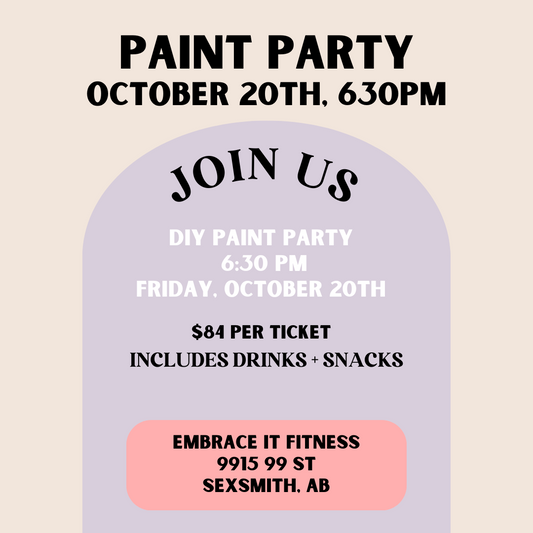 October 20th - in Sexsmith, AB (includes drinks/snacks)