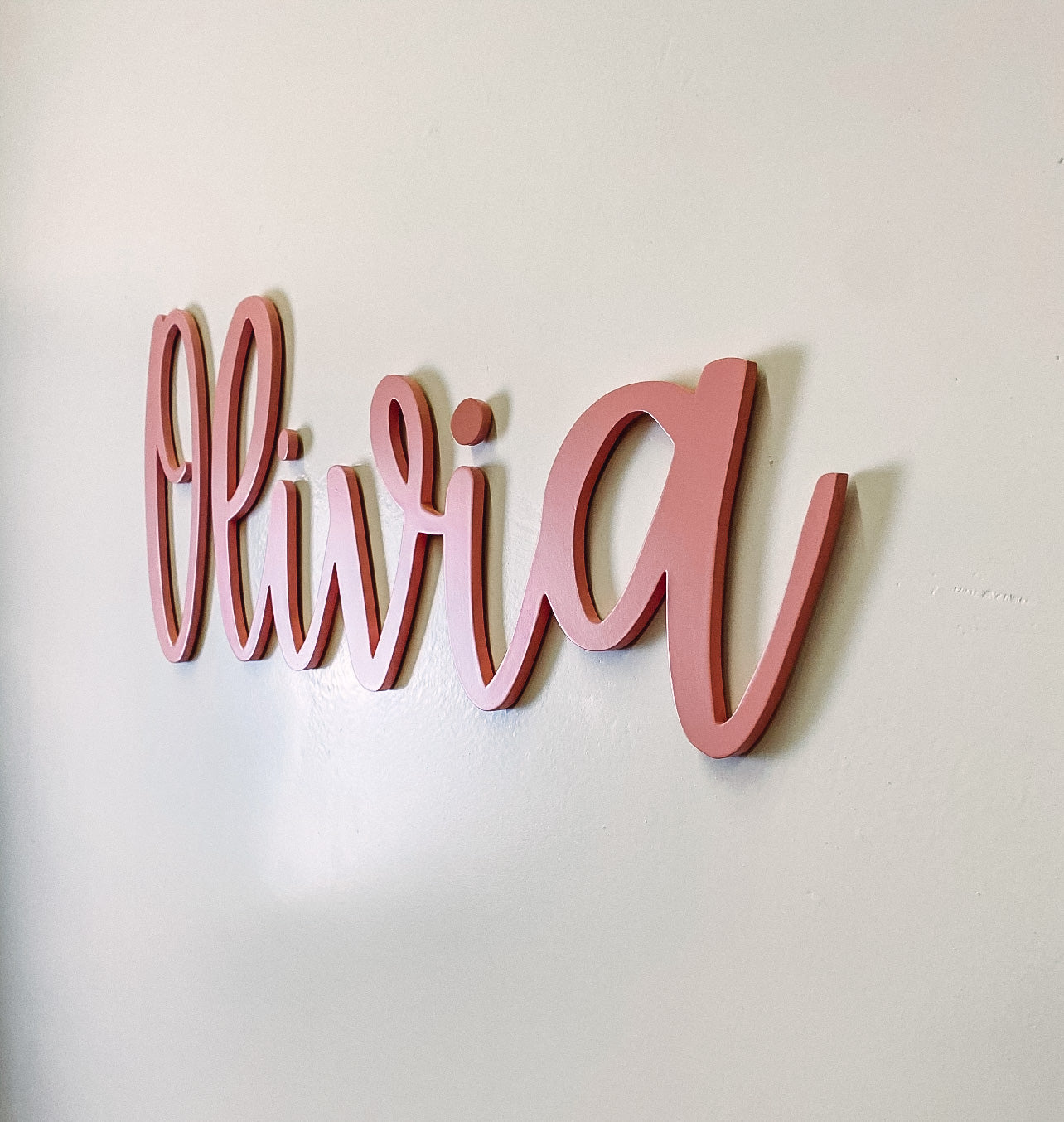 First Name Floating Wood Sign (painted options)