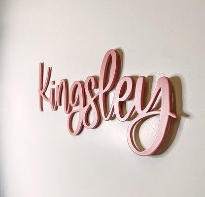 First Name Floating Wood Sign (painted options)